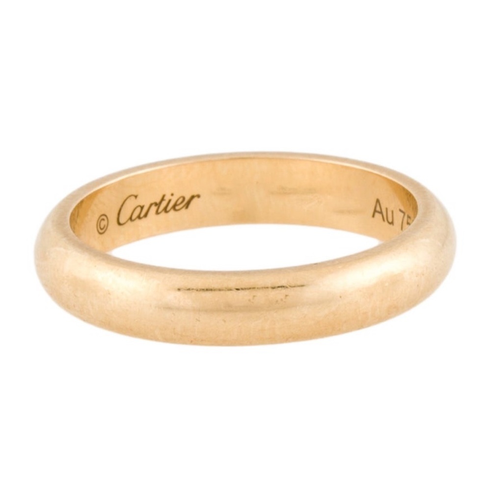 CARTIER 1895 18K GOLD WEDDING BAND RING IN 3.5 MM WIDTH - SIZE 59 MM - Picture 7 of 9